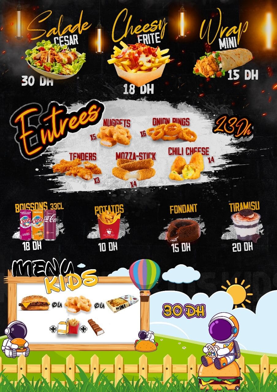 Menu Casablanca King Tacos